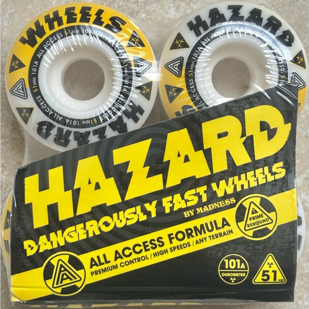 Hazard Skateboard Wheels by Madness 51mm (5 sets)